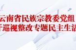 云南省民族宗教委党组 召开巡视整改专题民主生活会