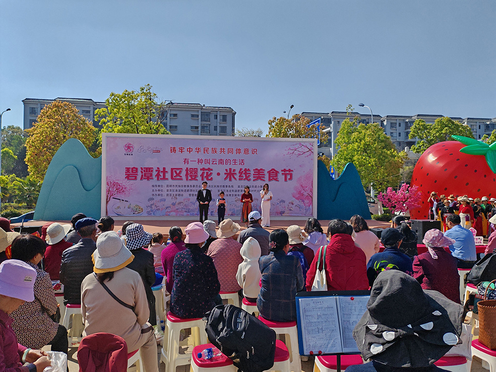 春樱绽放团结花 米线传递邻里情 碧潭第一届樱花·米线美食节盛大启幕