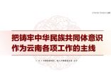 把铸牢中华民族共同体意识 作为云南各项工作的主线